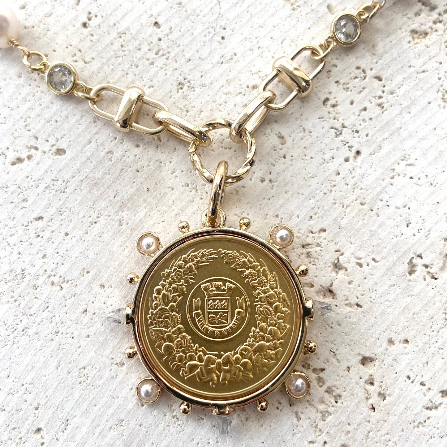 VB & Co. Coin Freshwater Pearl Necklace
