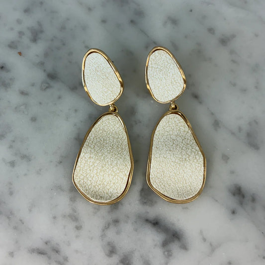 Capri Pebble Leather Drop Earrings