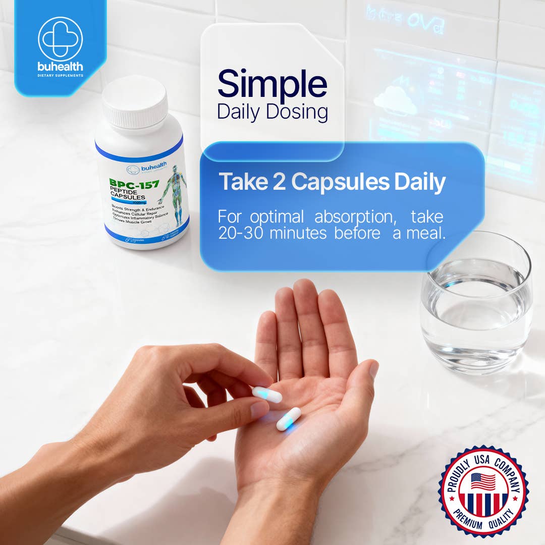 SANURA WELL BPC-157 Capsules 1000 mcg | 60 Capsules | Made in USA