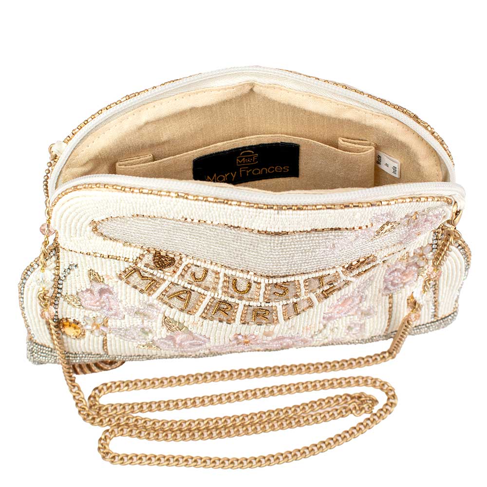 Mary Frances Just Married Beaded Car Crossbody Handbag