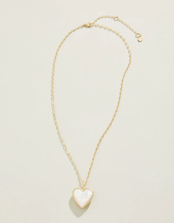 Spartina Full Heart Necklace 18” MOP