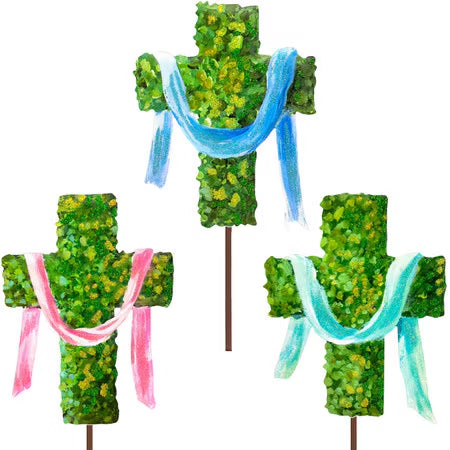 Round Top Gallery Boxwood Crosses (Set of 3)