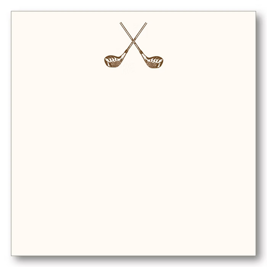Shade Tree Greetings Note Block Golf Clubs