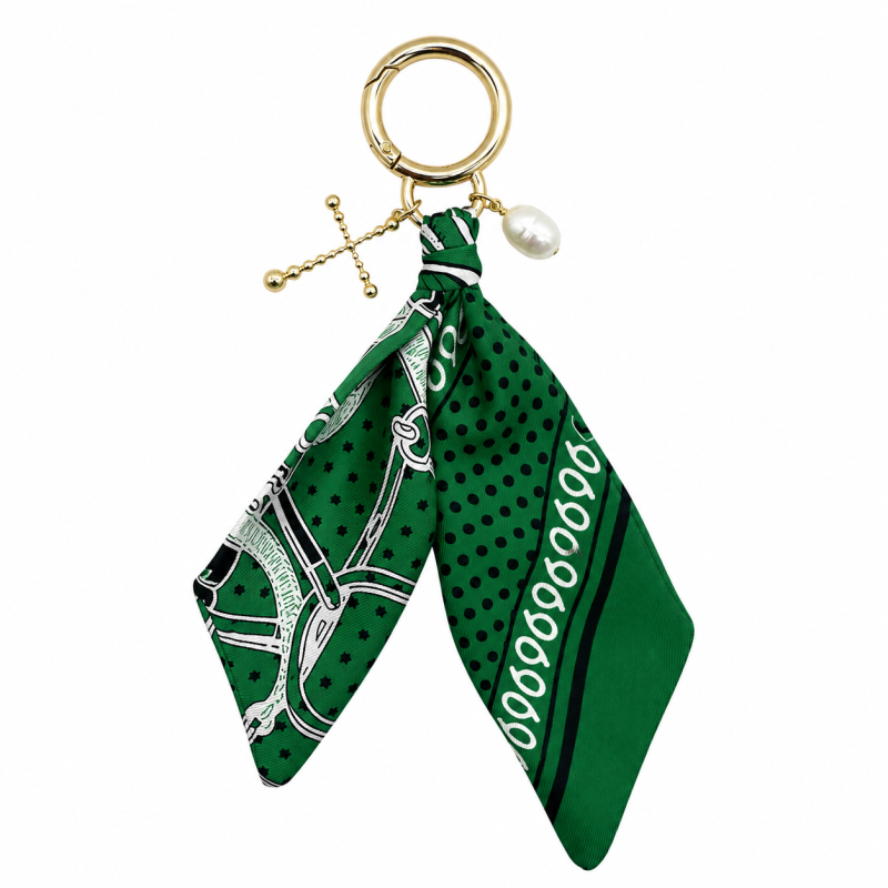 KP Silk Bag Charm - Green