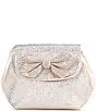 Badgley Mischka Hallie Crystal Bow Champagne Clutch