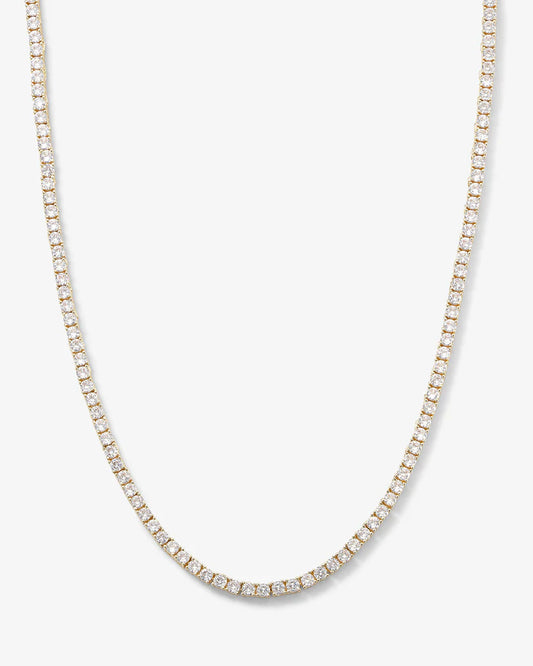 Melinda Maria Heiress Tennis Necklace, Gold/White