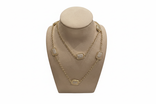 Linear Pavé Opera 36" Necklace