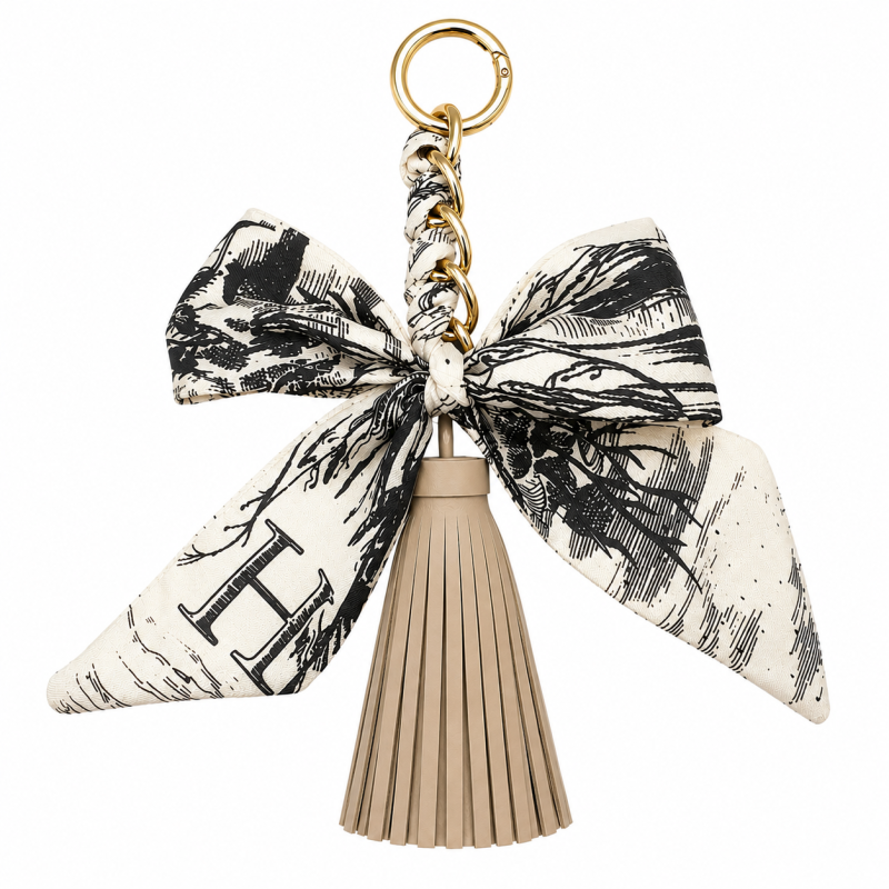 KP Ribbon Bow Tassel Key Chain