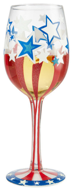 Lolita Land of the Free Wine Glass