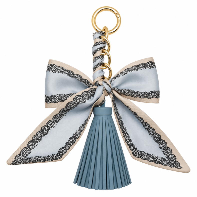 KP Ribbon Bow Tassel Key Chain