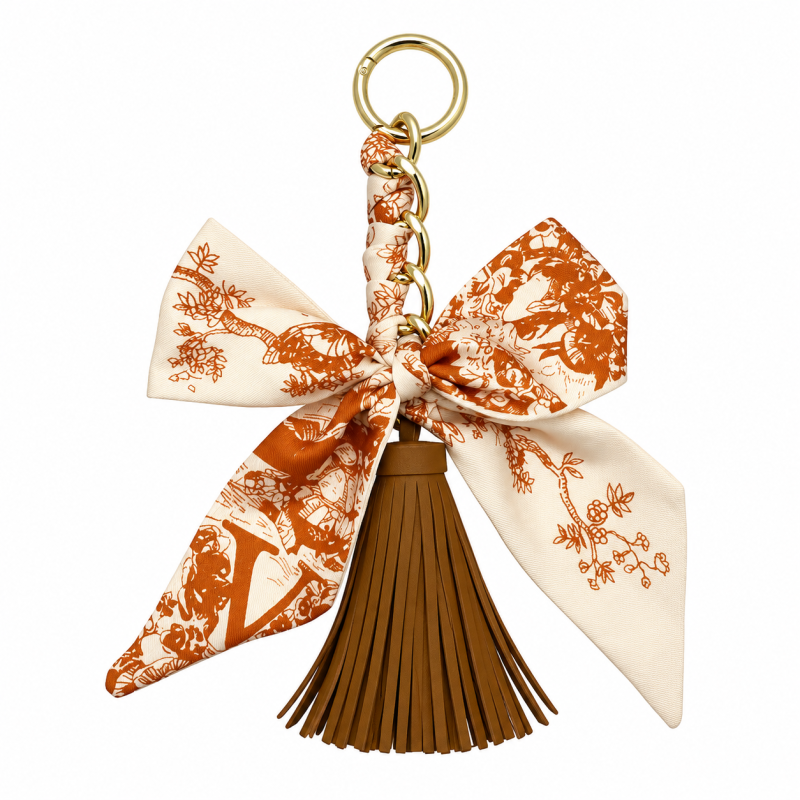 KP Ribbon Bow Tassel Key Chain