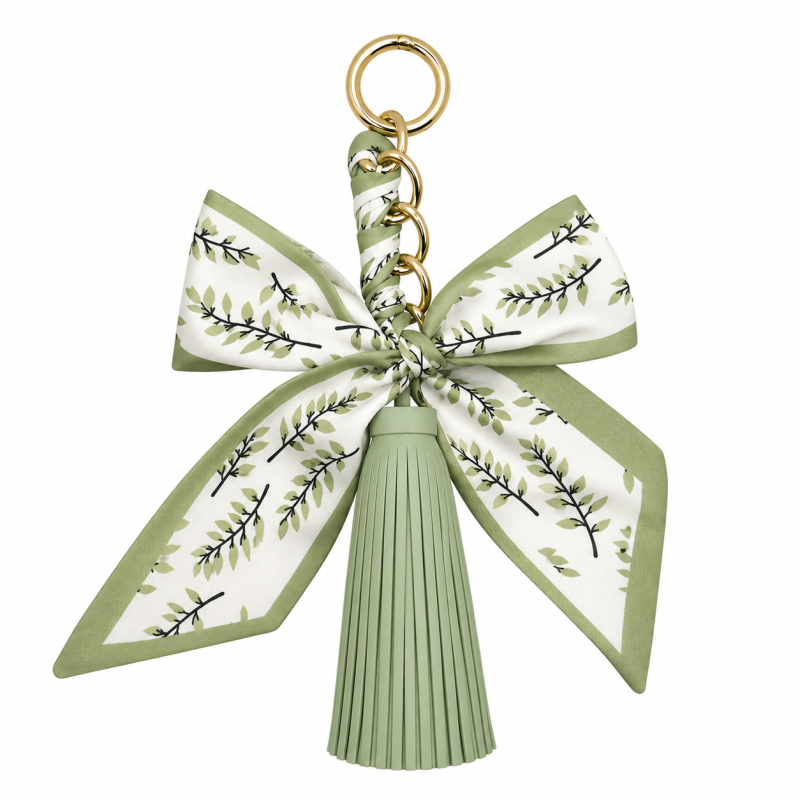 KP Ribbon Bow Tassel Key Chain