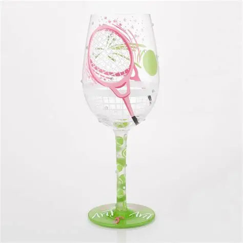 Lolita I LUV Tennis Wine Glass