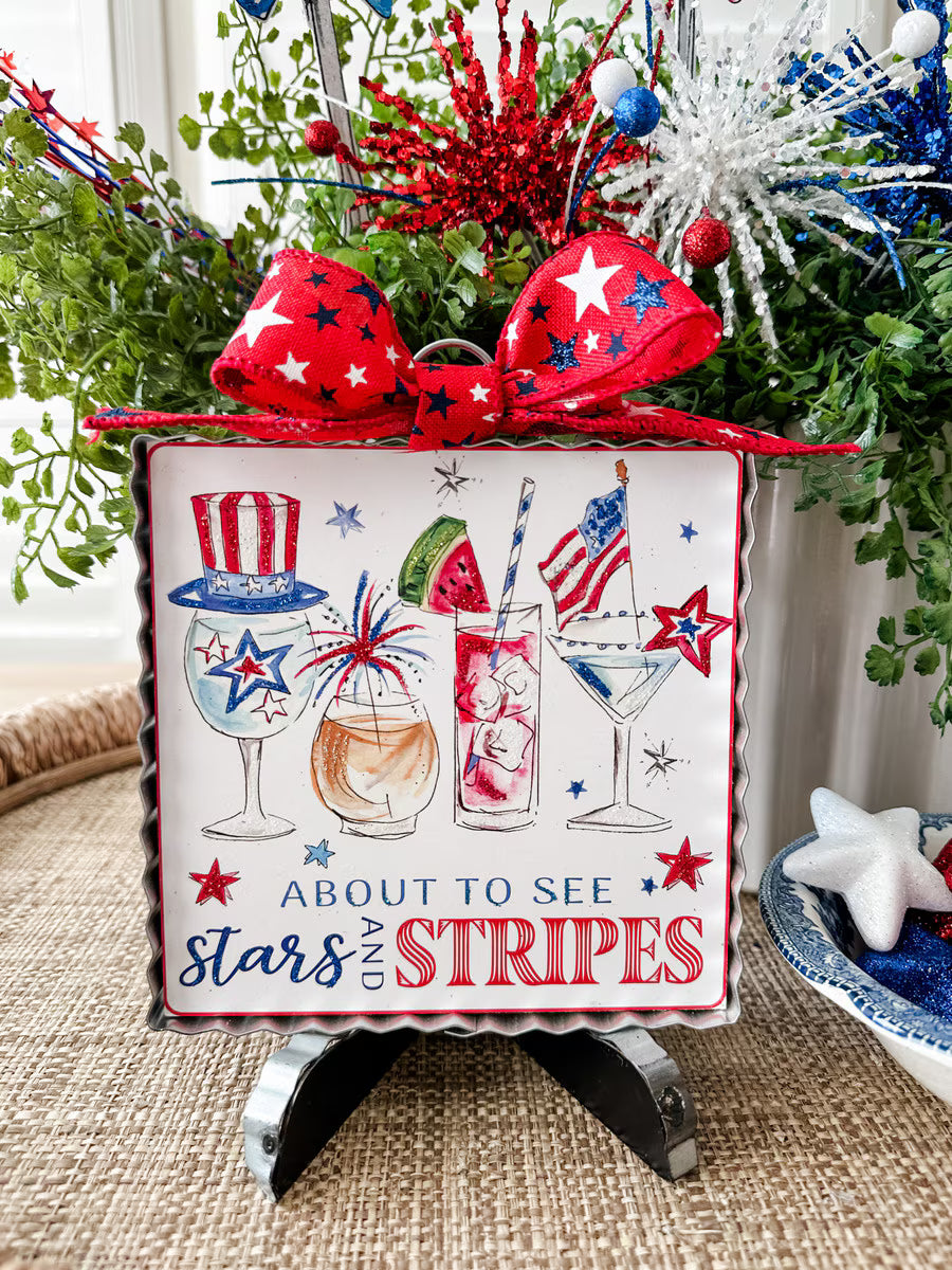 Round Top Mini Art "About to See Stars and Stripes"