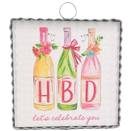 Round Top Mini Gallery Happy Birthday "Let's Celebrate"
