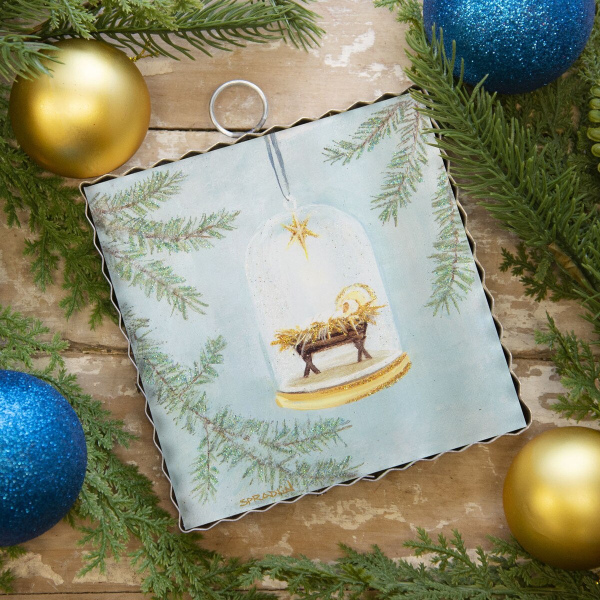 Round Top Mini Gallery Baby Jesus Ornament