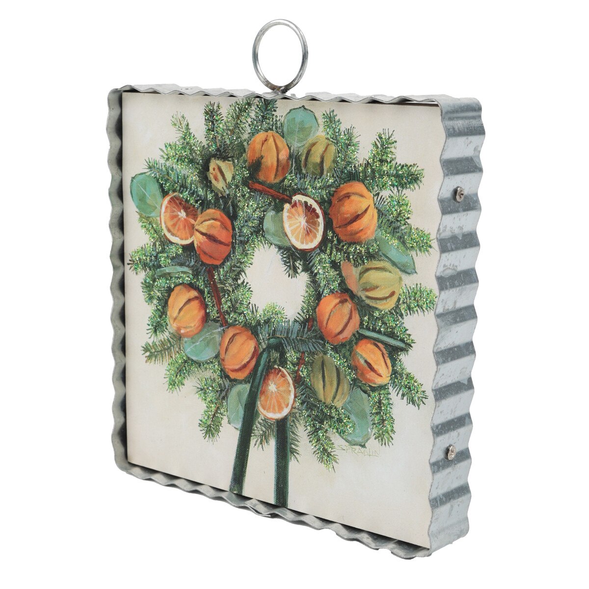 Round Top Mini Gallery Orange Slice Wreath