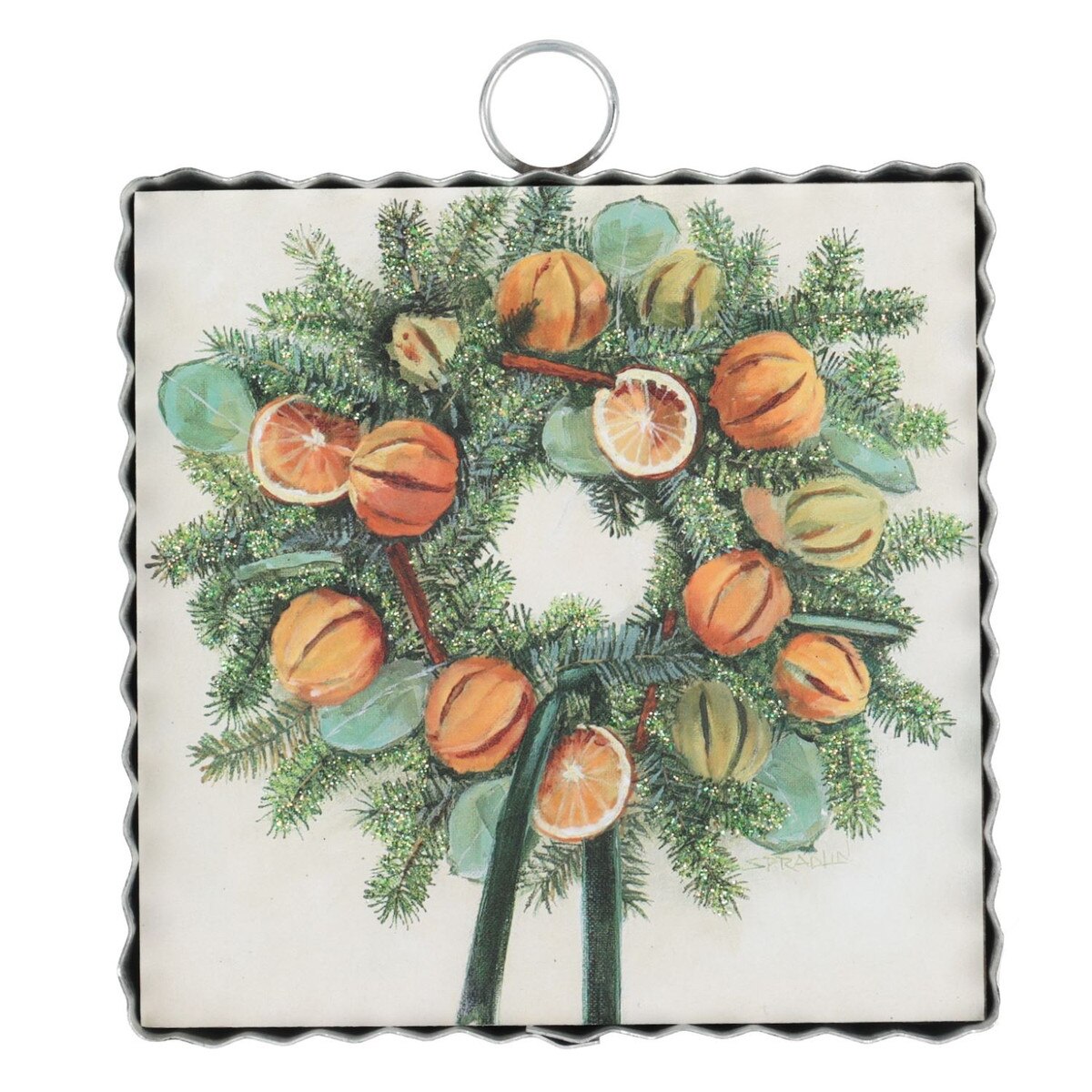 Round Top Mini Gallery Orange Slice Wreath