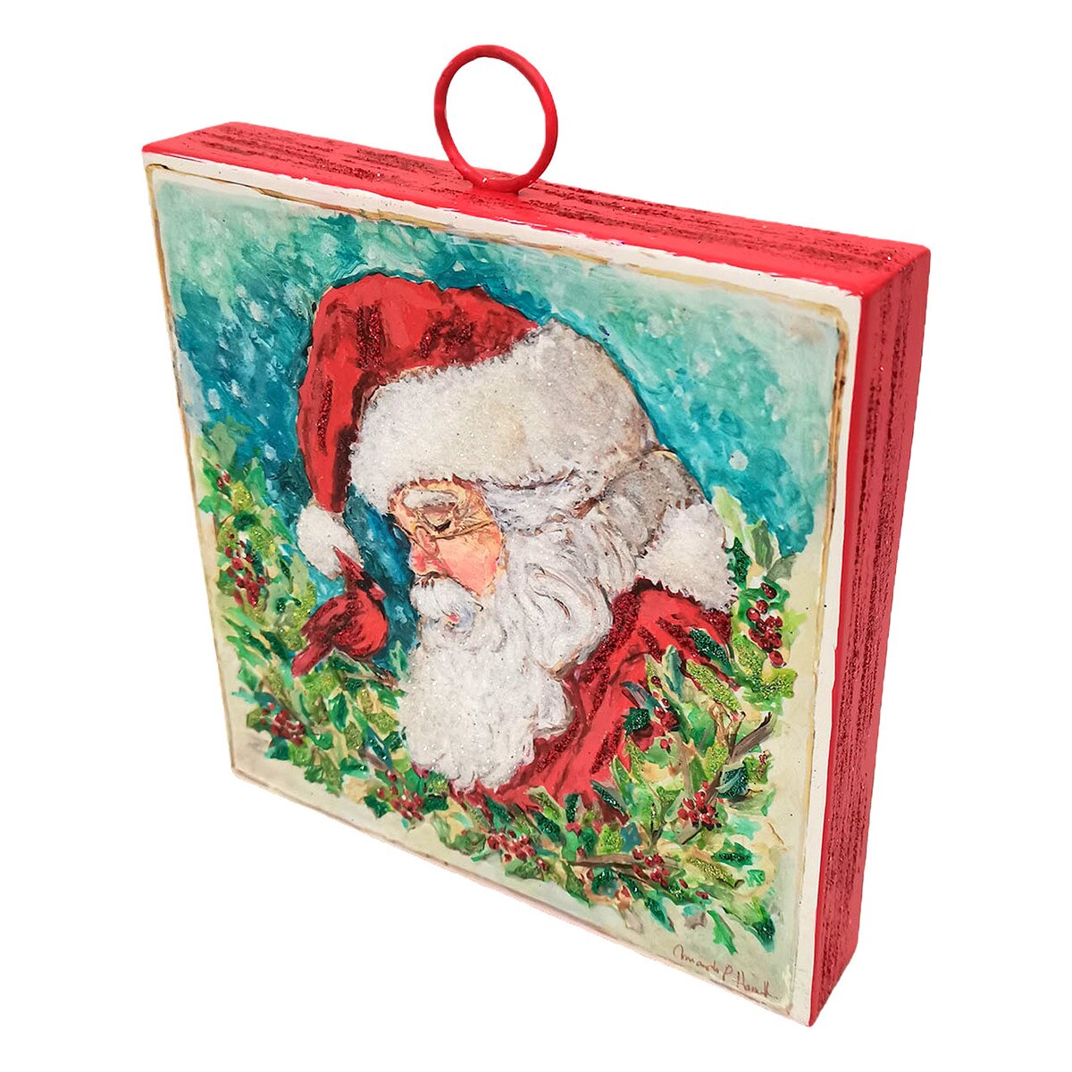 Round Top Mini Hamilton Santa and Cardinal