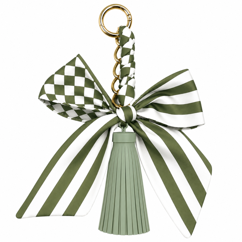 KP Ribbon Bow Tassel Key Chain