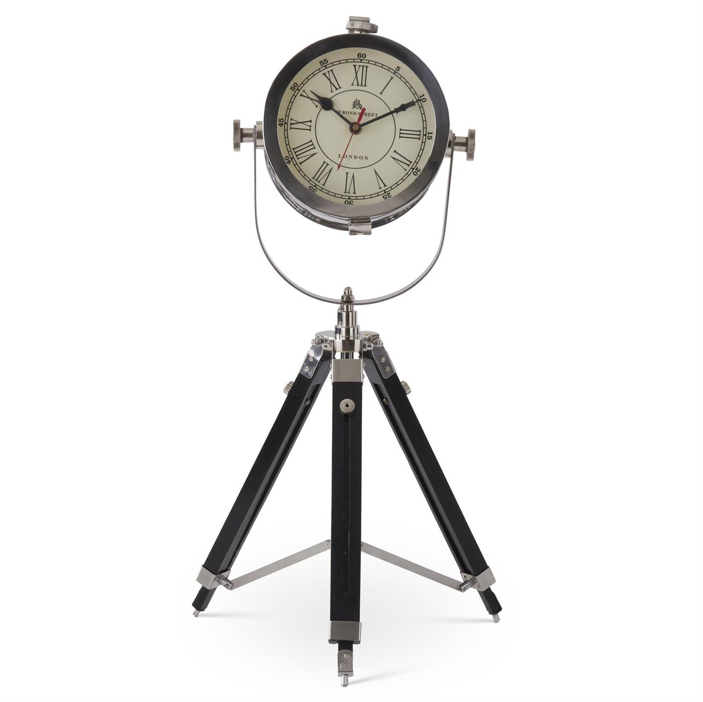 K&K Nautical Desk Clock on Tripod, 22.25inch