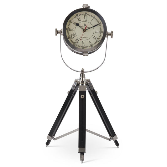 K&K Nautical Desk Clock on Tripod, 22.25inch