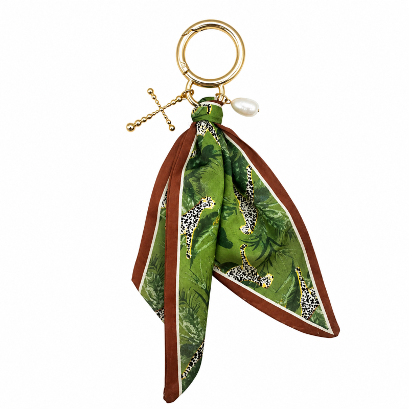 KP Silk Bag Charm - Olive