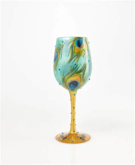 Lolita Pretty as Peacock Wine Glass