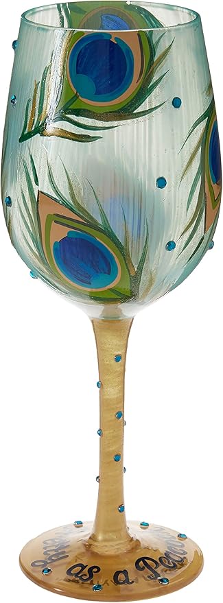 Lolita Pretty as Peacock Wine Glass