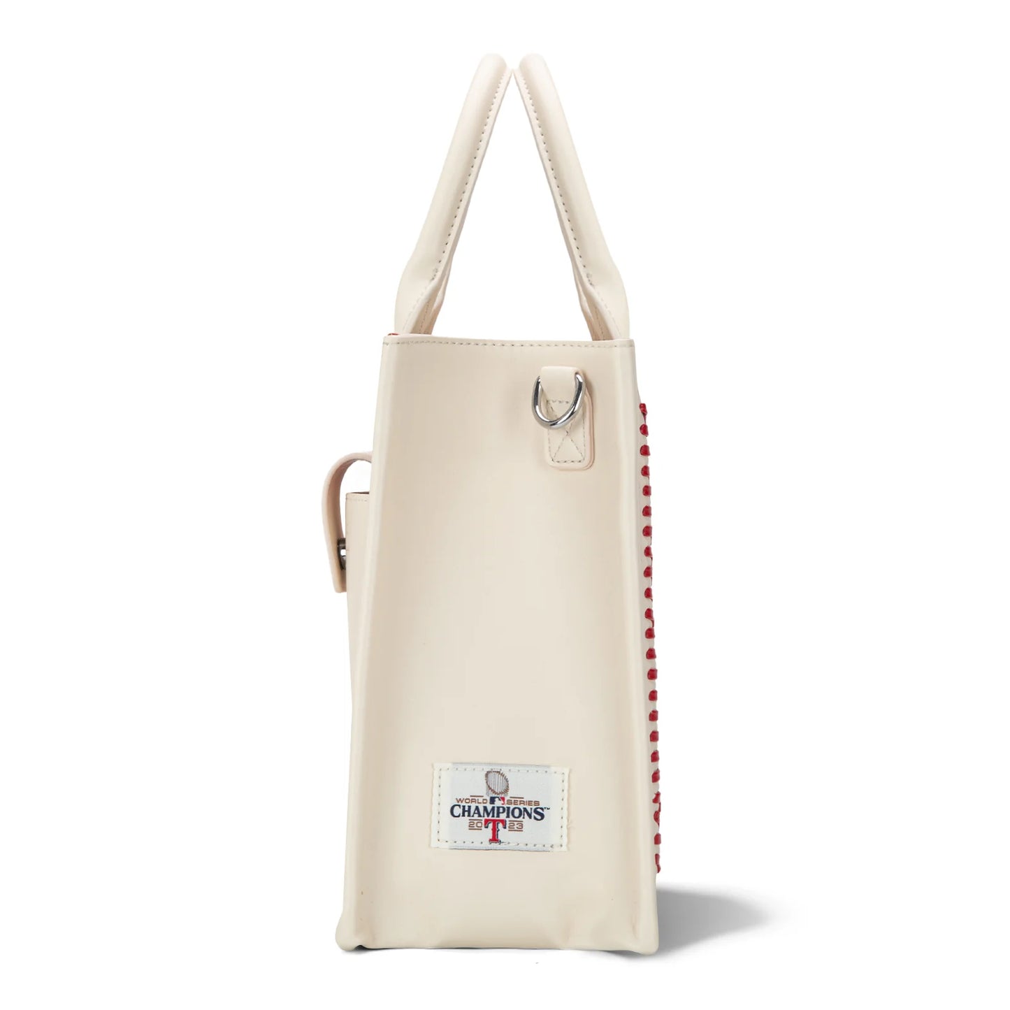 MLB Texas Rangers Women's Tote Bag with Embossing & Baseball Stitch Detailing