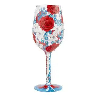 Lolita Red White & Bloom Wine Glass
