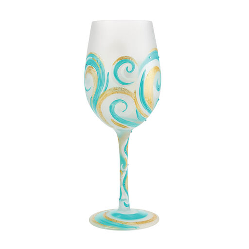 Lolita Ridin The Waves Wine Glass