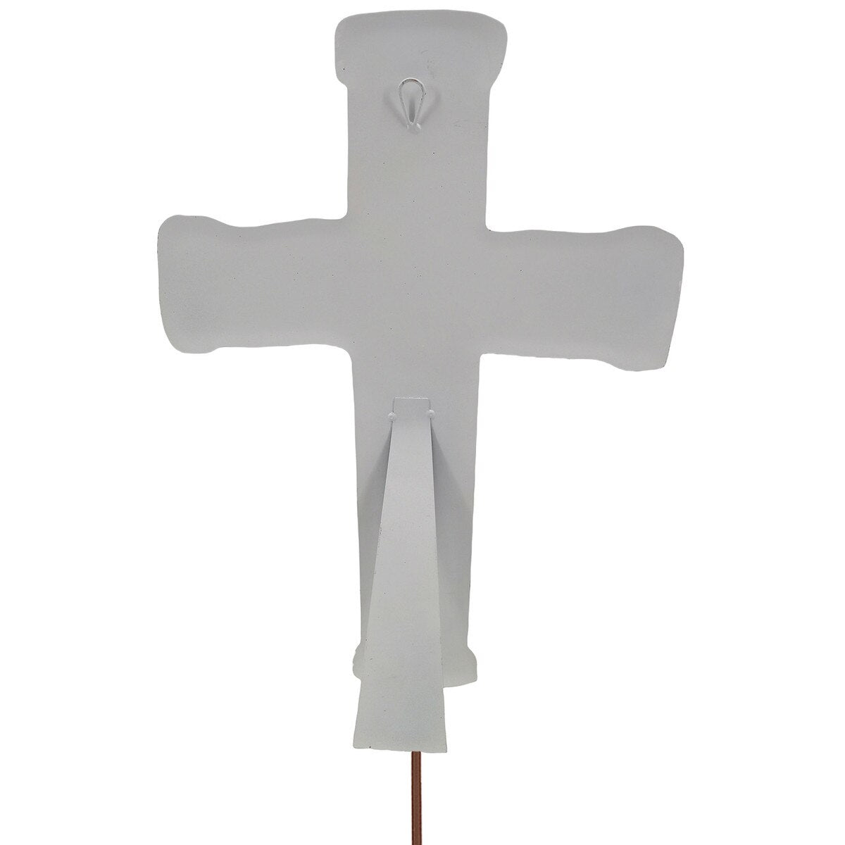 Round Top Rose Watercolor Cross (18inch)