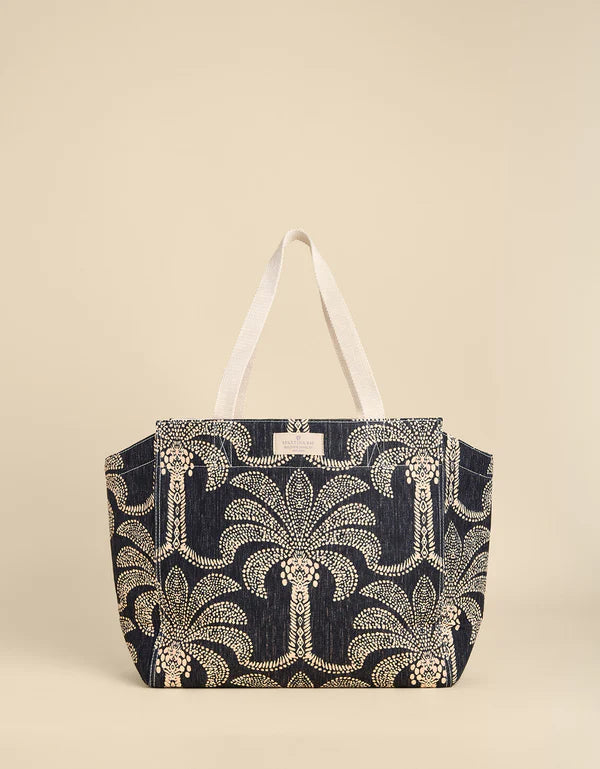 Spartina Bridge Street Palms Shop Tote Black