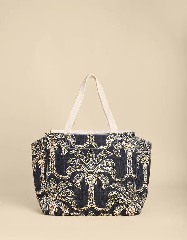 Spartina Bridge Street Palms Shop Tote Black