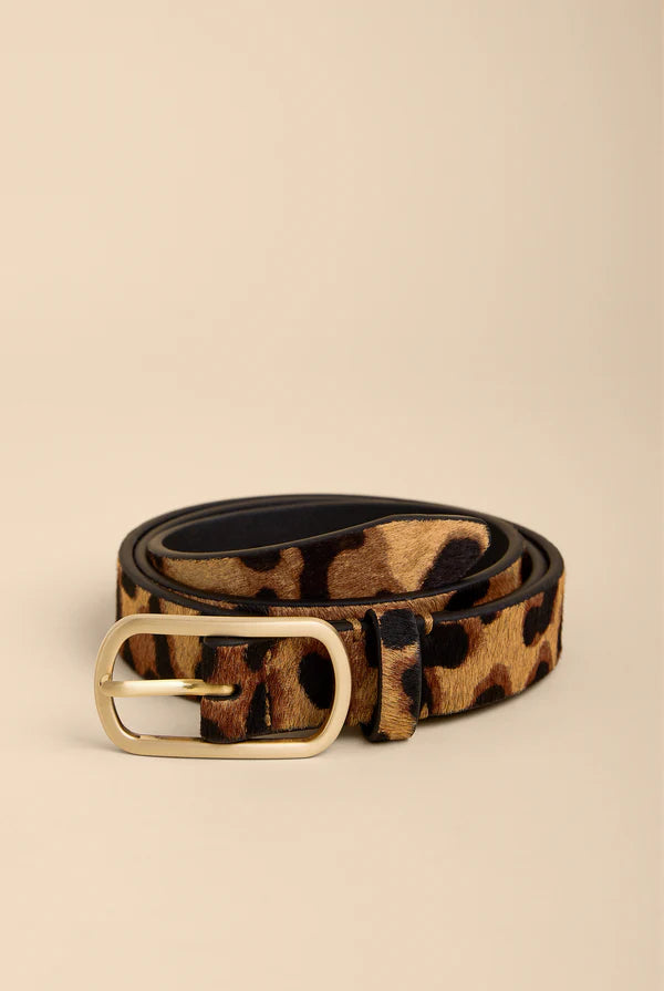 Spartina Thin Leopard Belt M