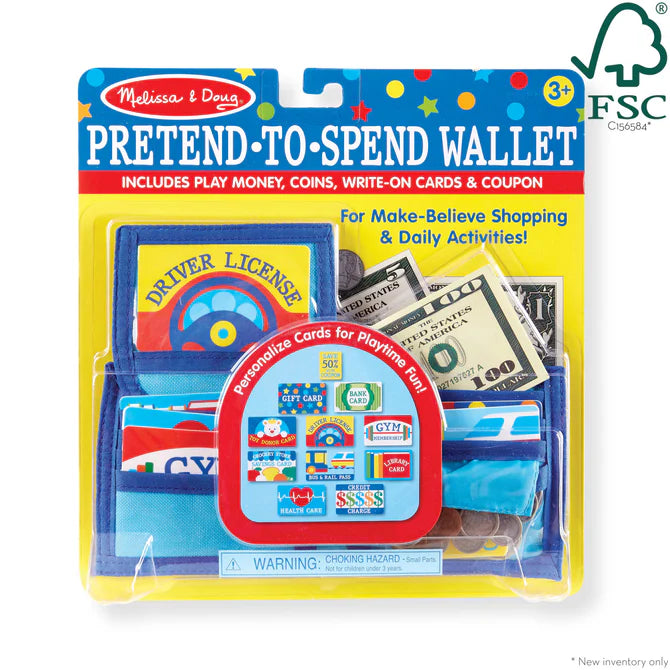 Melissa & Doug Pretend-to-Spend Wallet