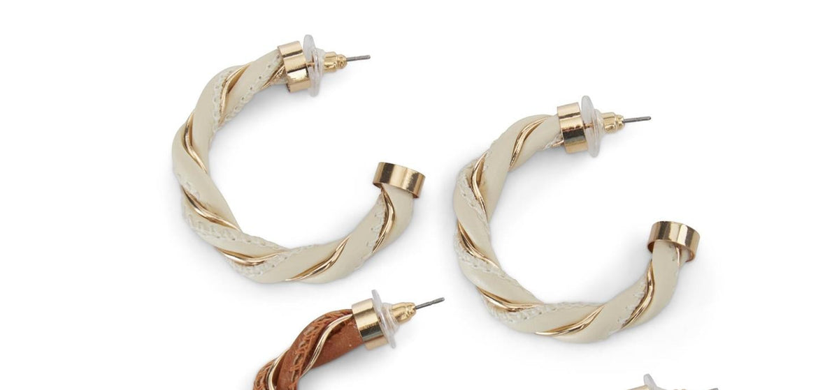 K&K Twisted Hoop Earrings